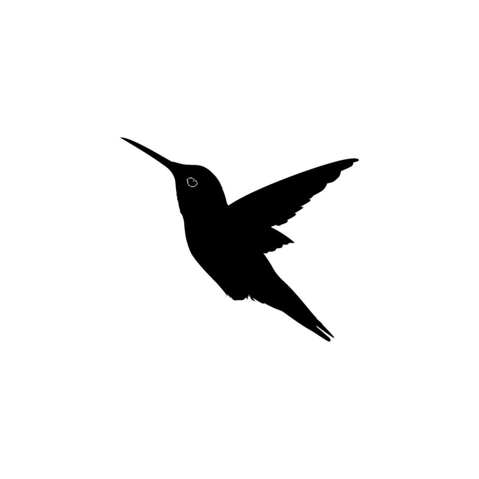 flygande kolibri silhuett, kan använda sig av konst illustration, hemsida, logotyp gram, piktogram eller grafisk design element. vektor illustration