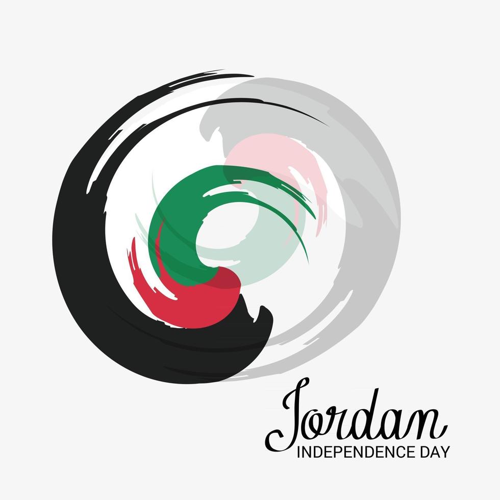 Tag der Unabhängigkeit Jordaniens. vektor