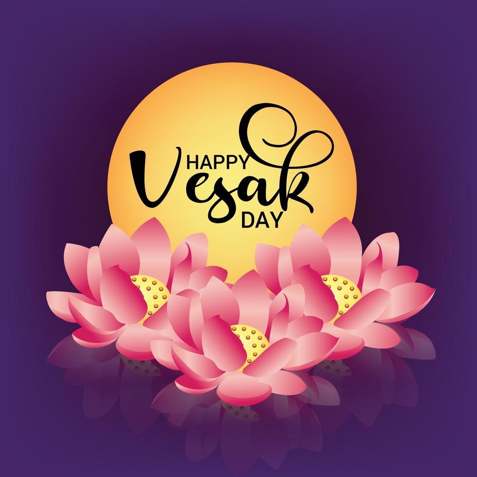 glad vesak dag, buddha dag. vektor