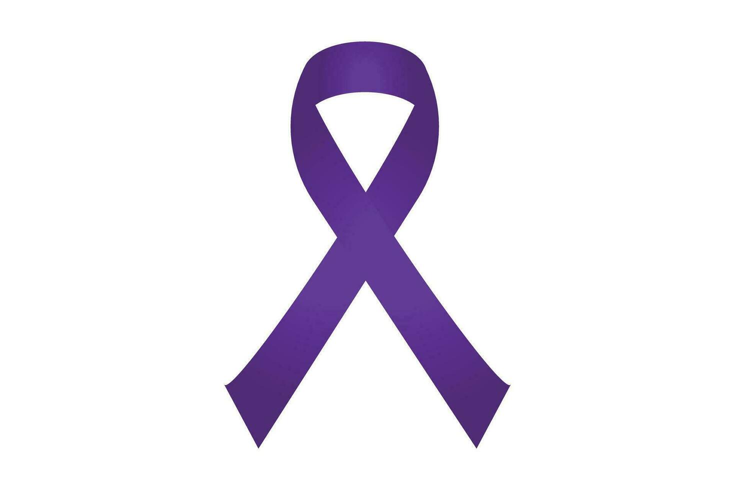 lila band, symbol av cancer. värld cancer dag begrepp. vektor illustration.