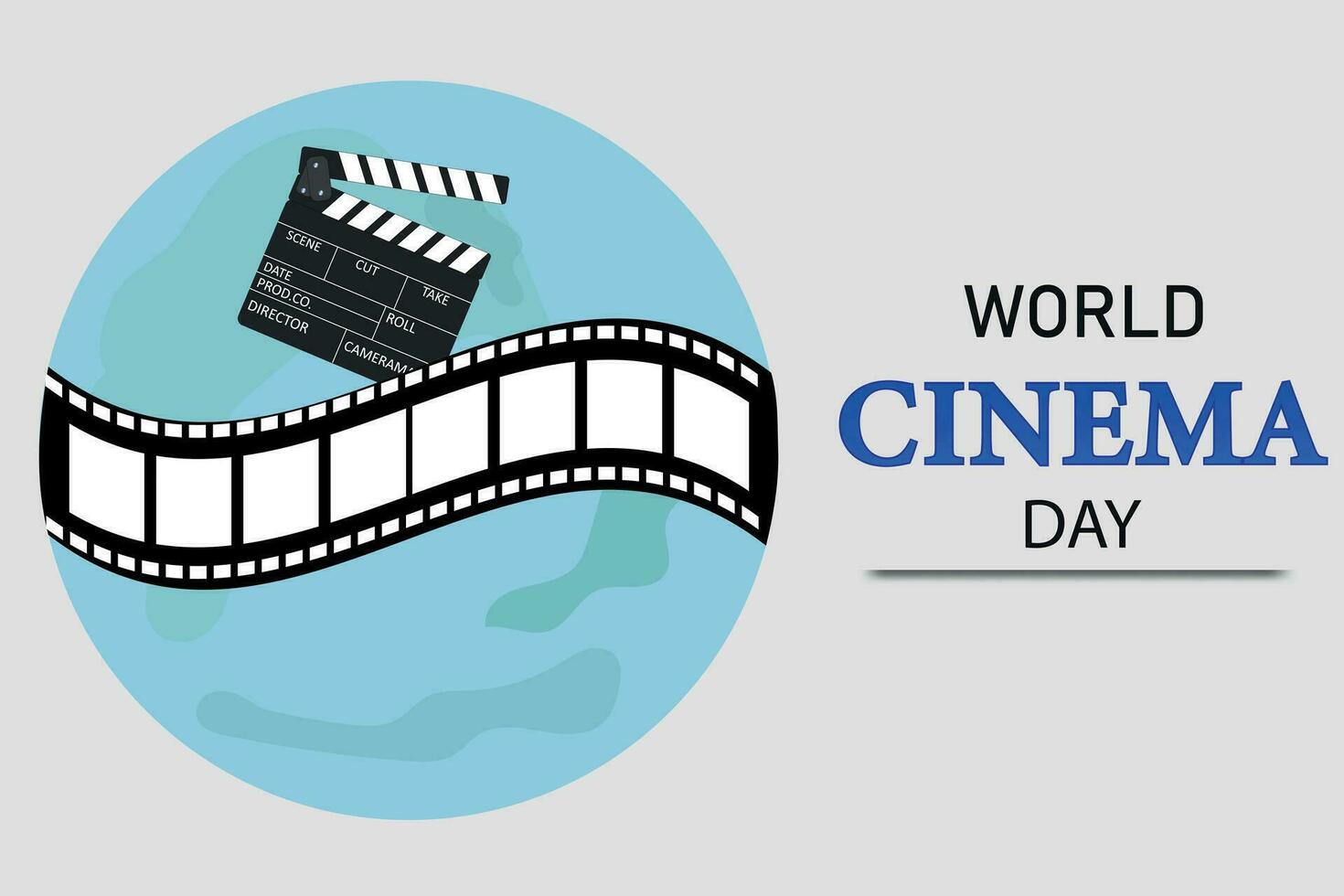 Welt Kino Tag vektor