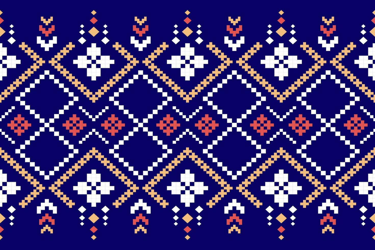 indigo Marin blå geometrisk traditionell etnisk mönster ikat sömlös mönster abstrakt design för tyg skriva ut trasa klänning matta gardiner och sarong aztec afrikansk indisk indonesiska vektor