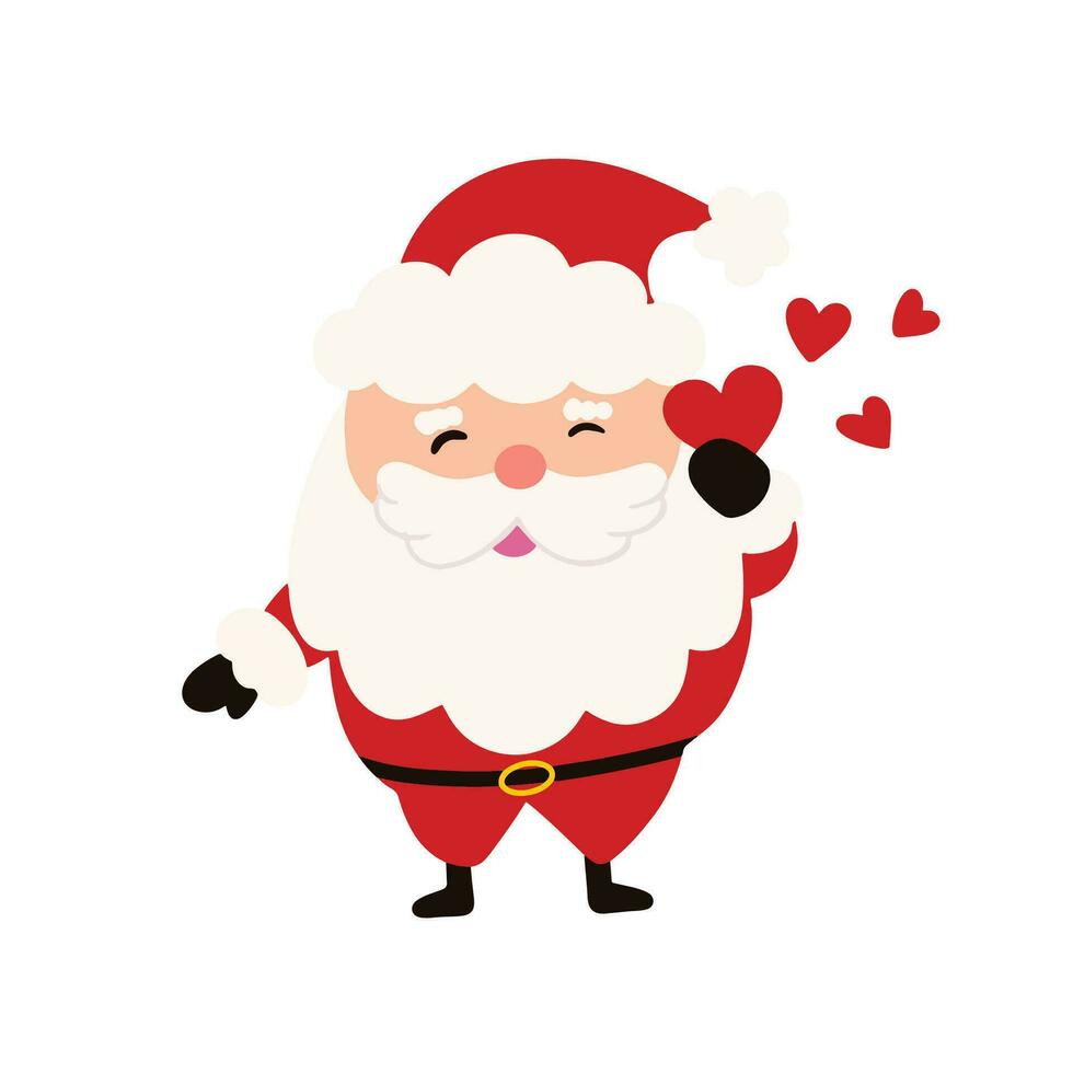 Karikatur Vektor Illustration von Santa claus die Geschenke isoliert