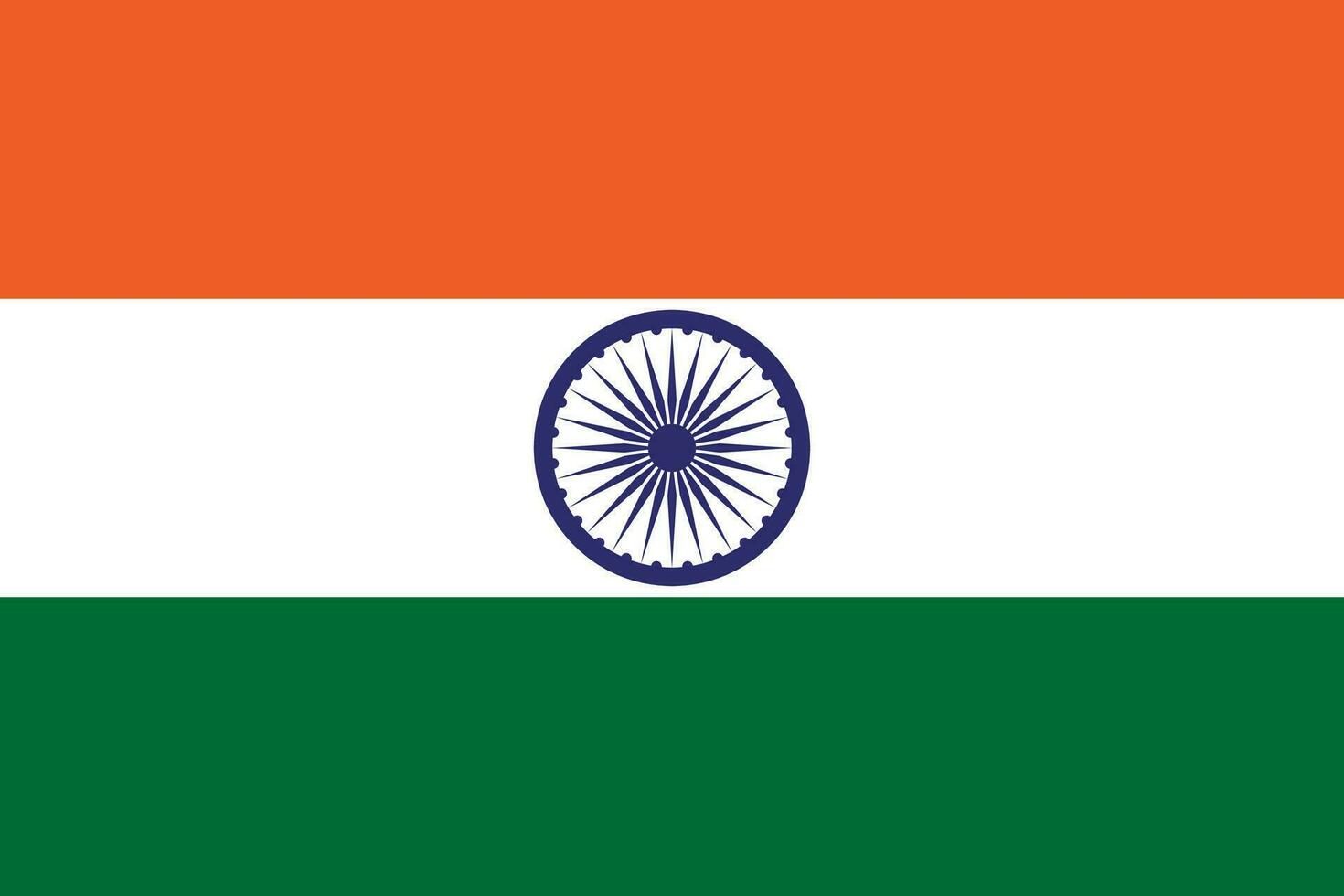 Indien flagga vektor. nationell flagga av Indien. vektor