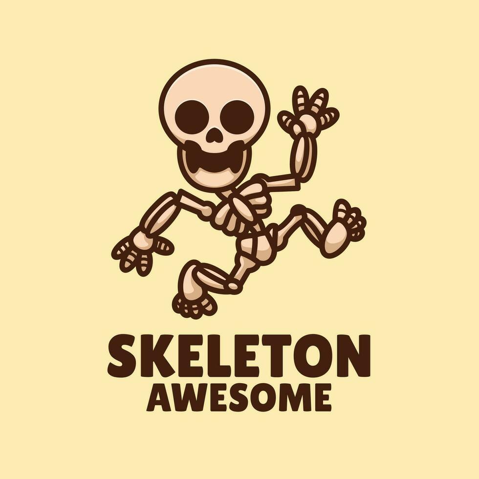 Illustrationsvektorgrafik des Skeletts, gut für Logodesign vektor