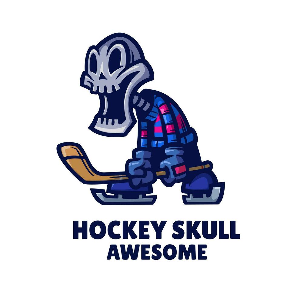 illustration vektor grafisk av hockey skalle, Bra för logotyp design