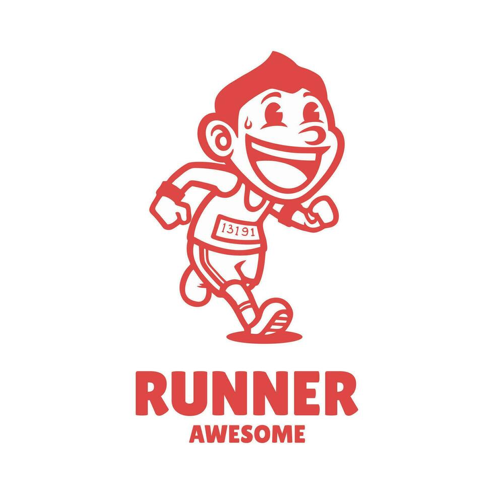 illustration vektorgrafik av löpare, bra för logotypdesign vektor