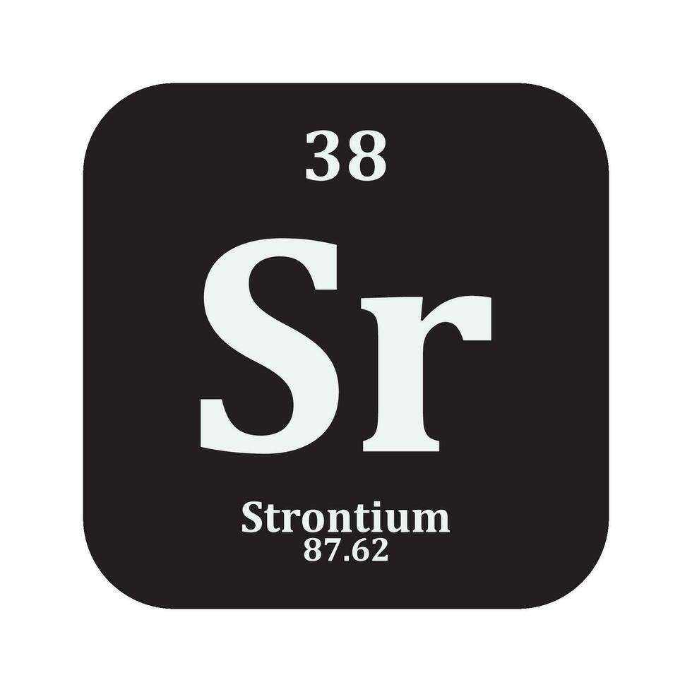 Strontium Chemie Symbol vektor