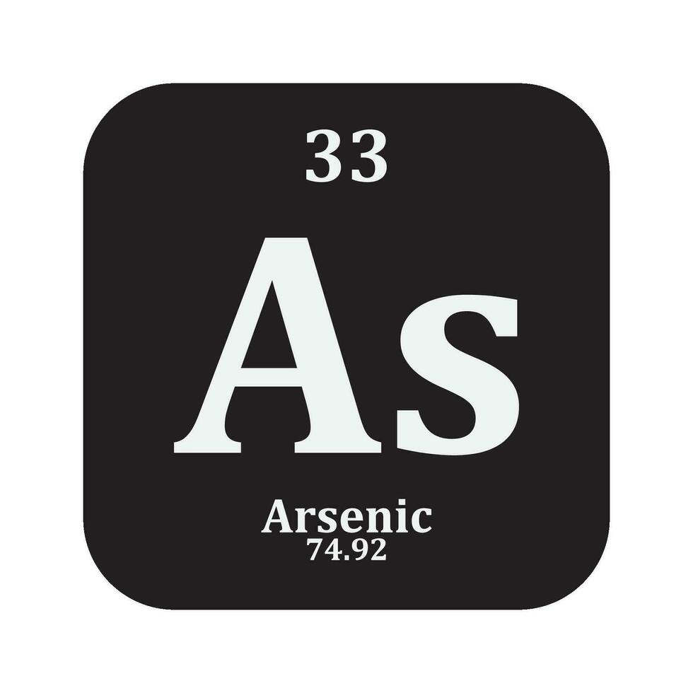 Arsen Chemie Symbol vektor