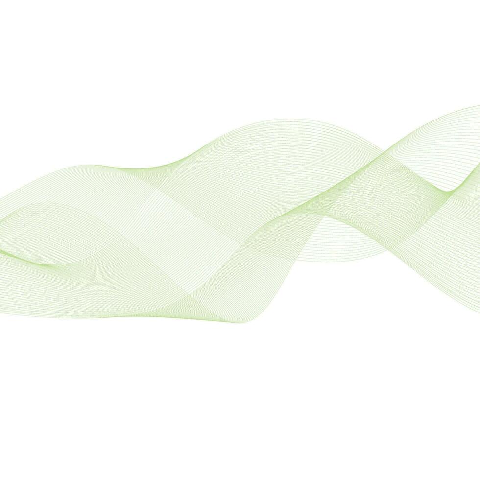 modern einfach abstrakt Zitrone Limette Licht Grün Farbe wellig Welle Linie Muster Kunst vektor