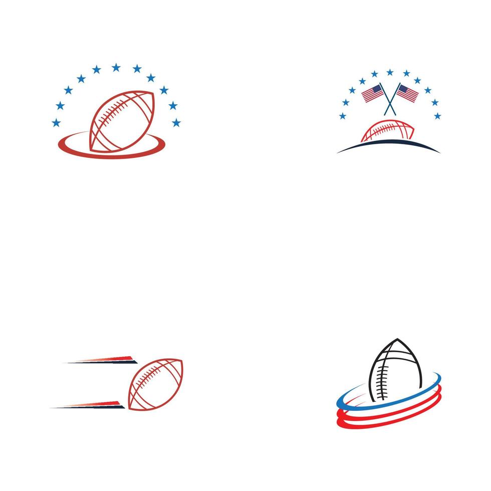 amerikansk sport fotboll logotyp vektor illustration formgivningsmall