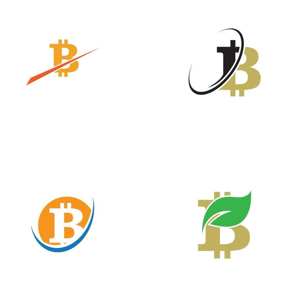 bitcoin logotyp illustration formgivningsmall vektor