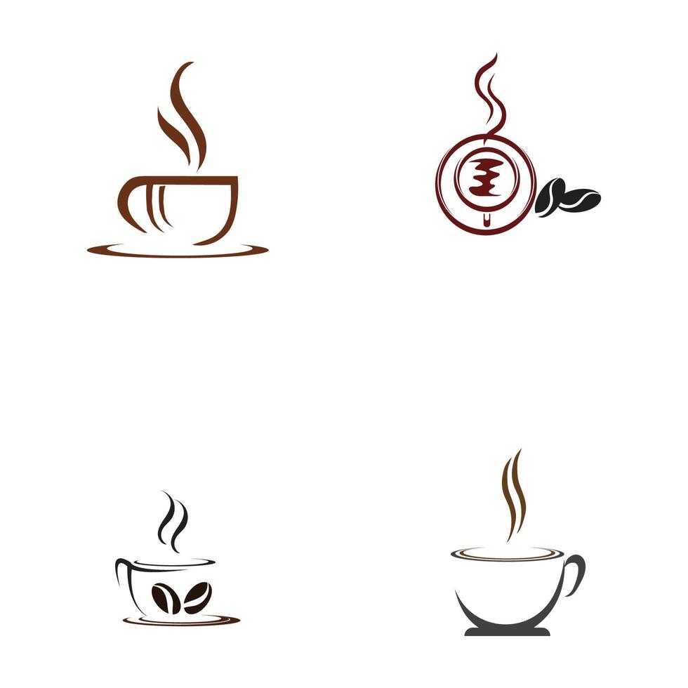 Kaffeetasse Logo Vorlage Vektor Icon - Vektor