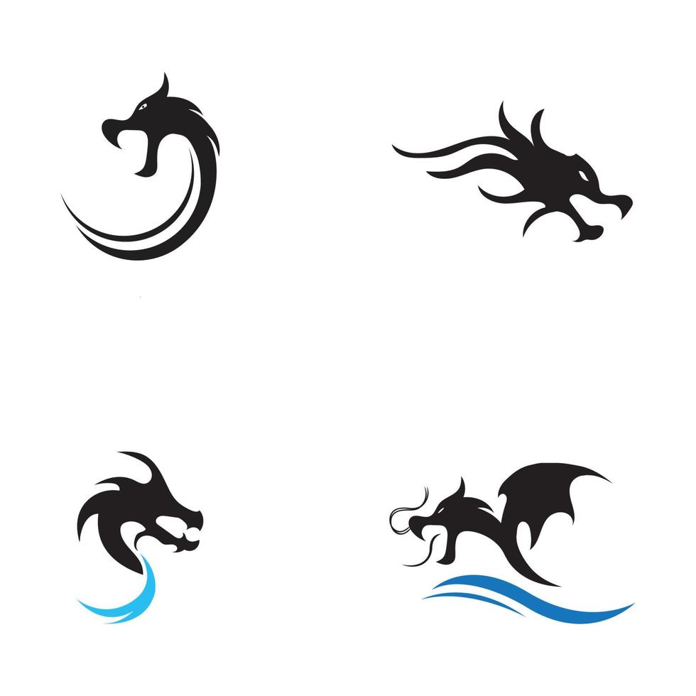 Drachen Vektor Icon Illustration Design Logo Vorlage