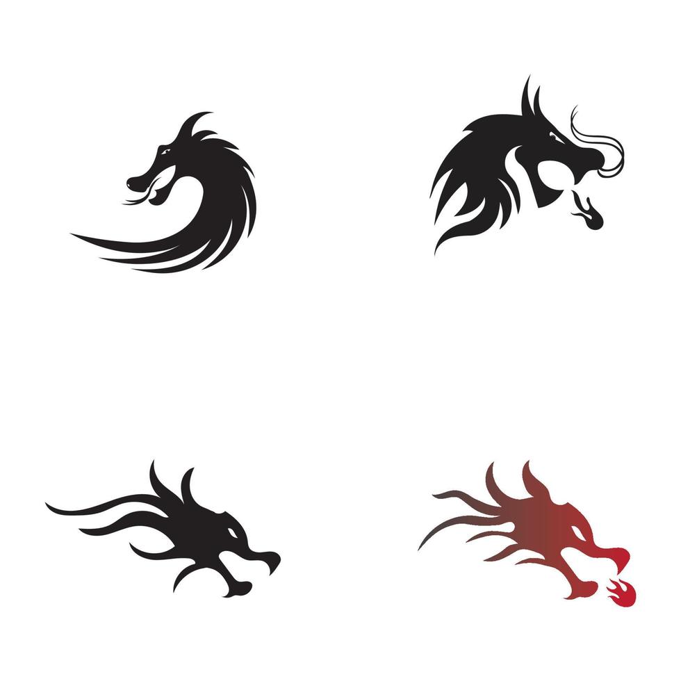 Drachen Vektor Icon Illustration Design Logo Vorlage