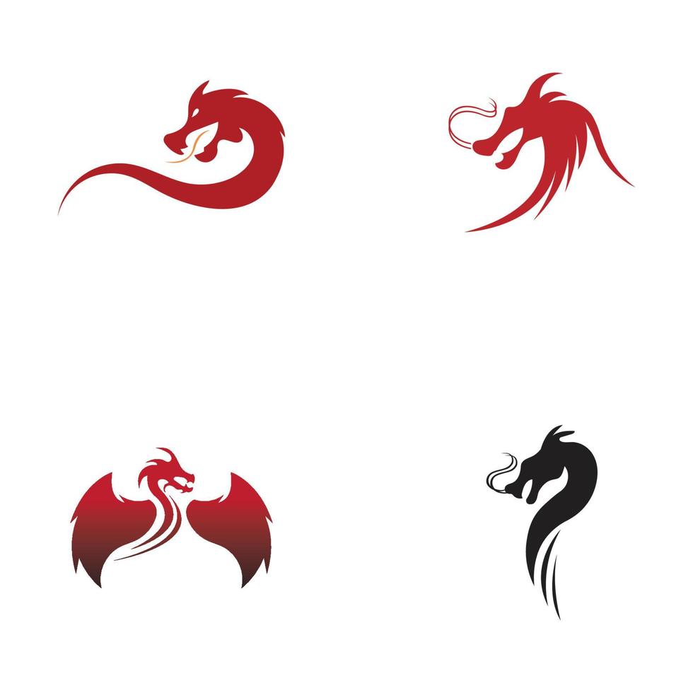 Drachen Vektor Icon Illustration Design Logo Vorlage