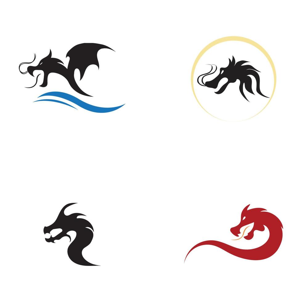 Drachen Vektor Icon Illustration Design Logo Vorlage