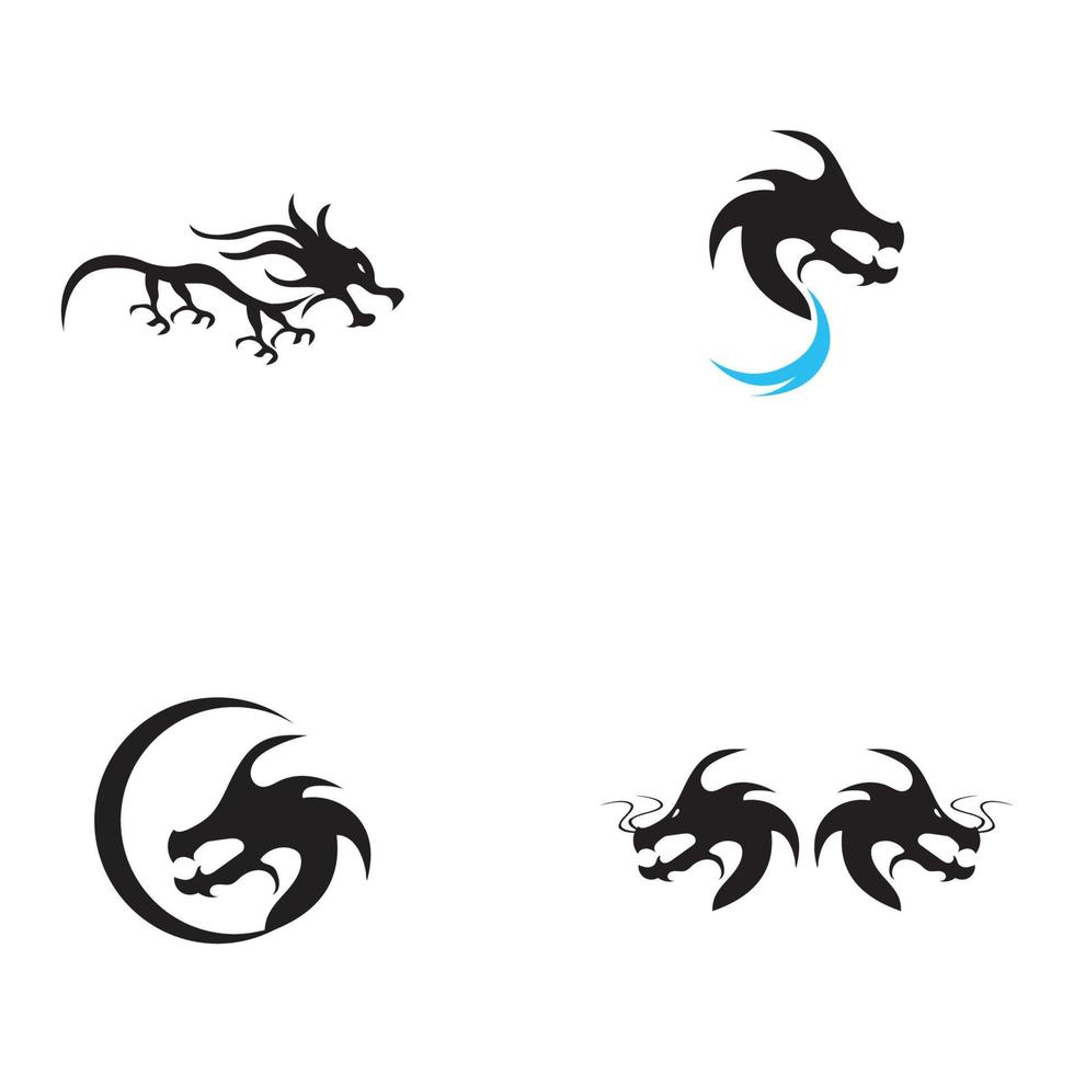 Drachen Vektor Icon Illustration Design Logo Vorlage