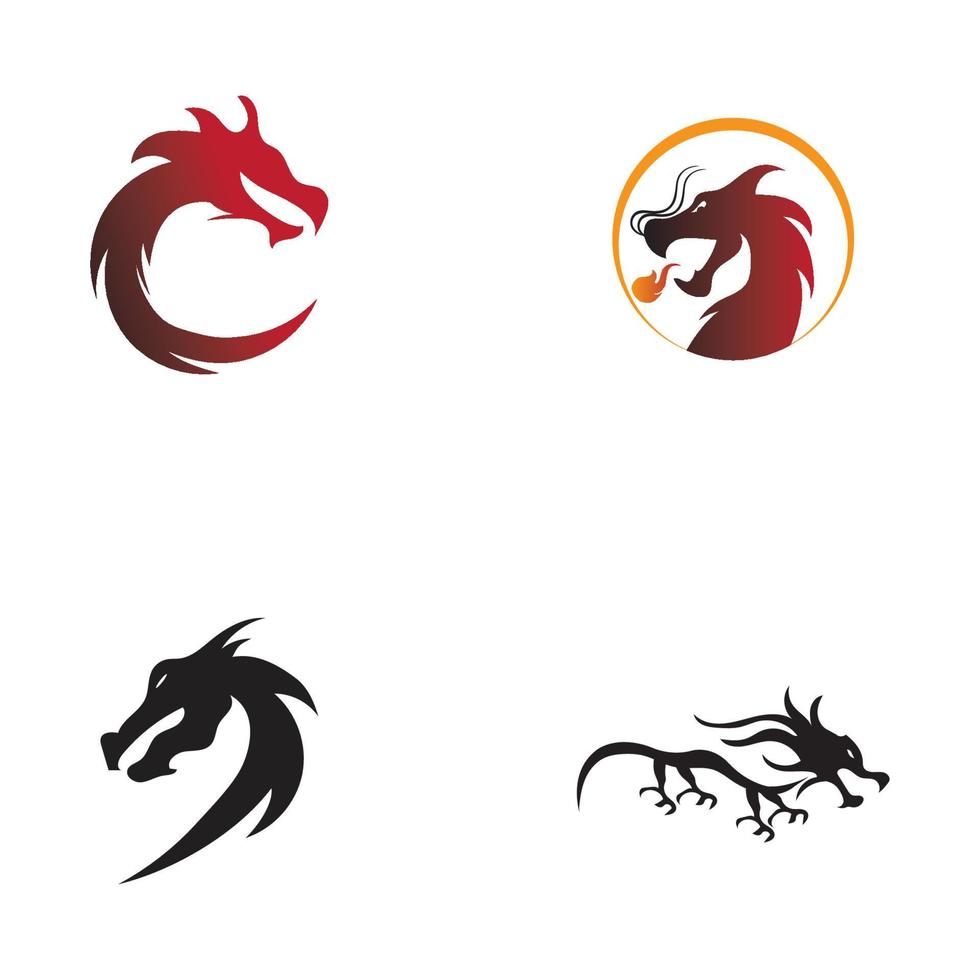 Drachen Vektor Icon Illustration Design Logo Vorlage