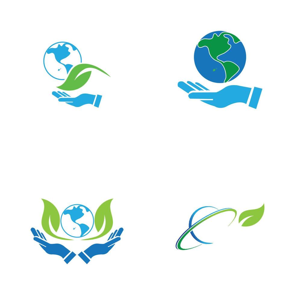 Welttag der Erde Logo-Vektor-Illustration-Design vektor
