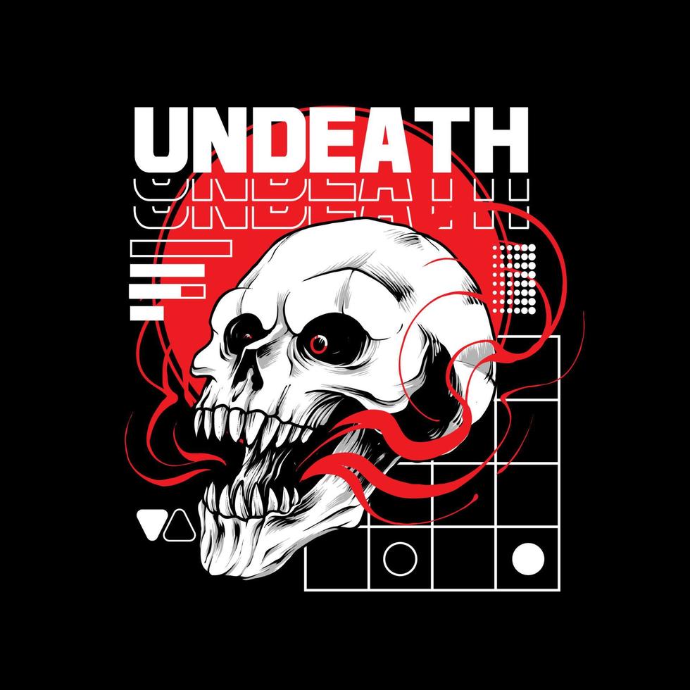 undeath skull illustration vektor