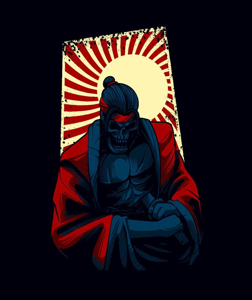 samurai seppuku illustration vektor