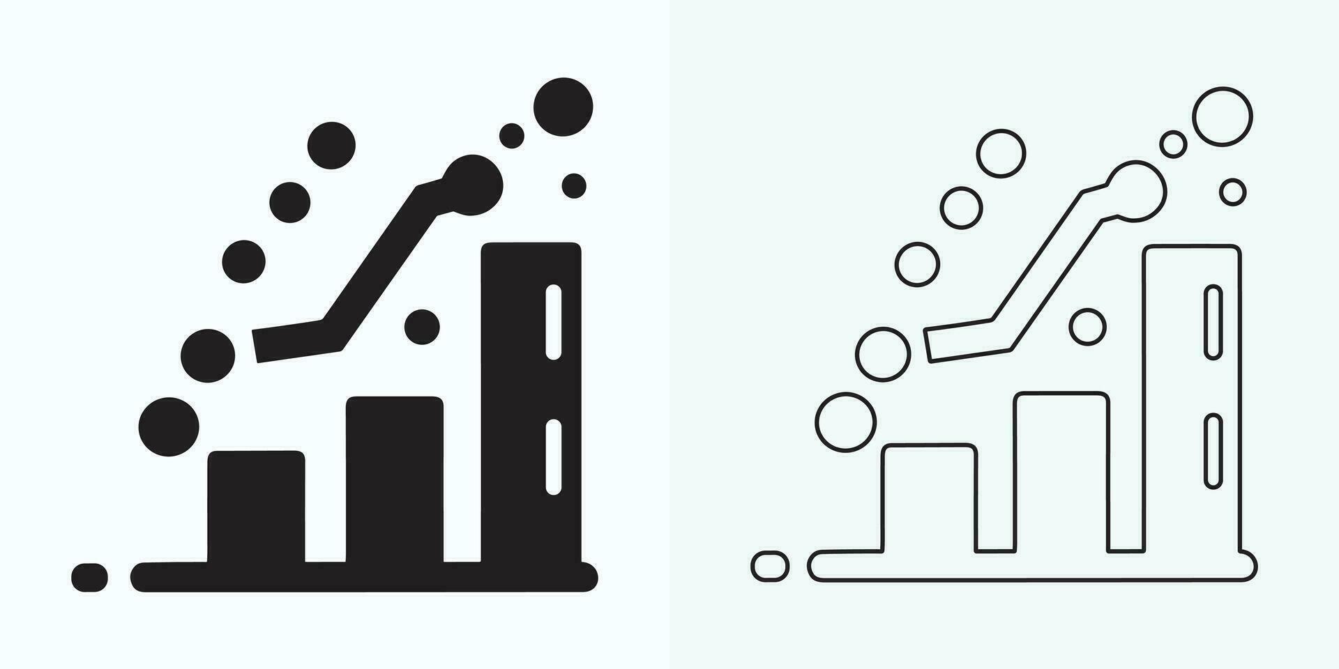 wachsend Graph Symbol, Bar Diagramm Symbol, Infografik, Wucherungen Diagramm Sammlung zum Geschäft Verbesserung Analytik, Diagramm Symbol, finanziell profitieren Diagramm Bar Vektor Illustration