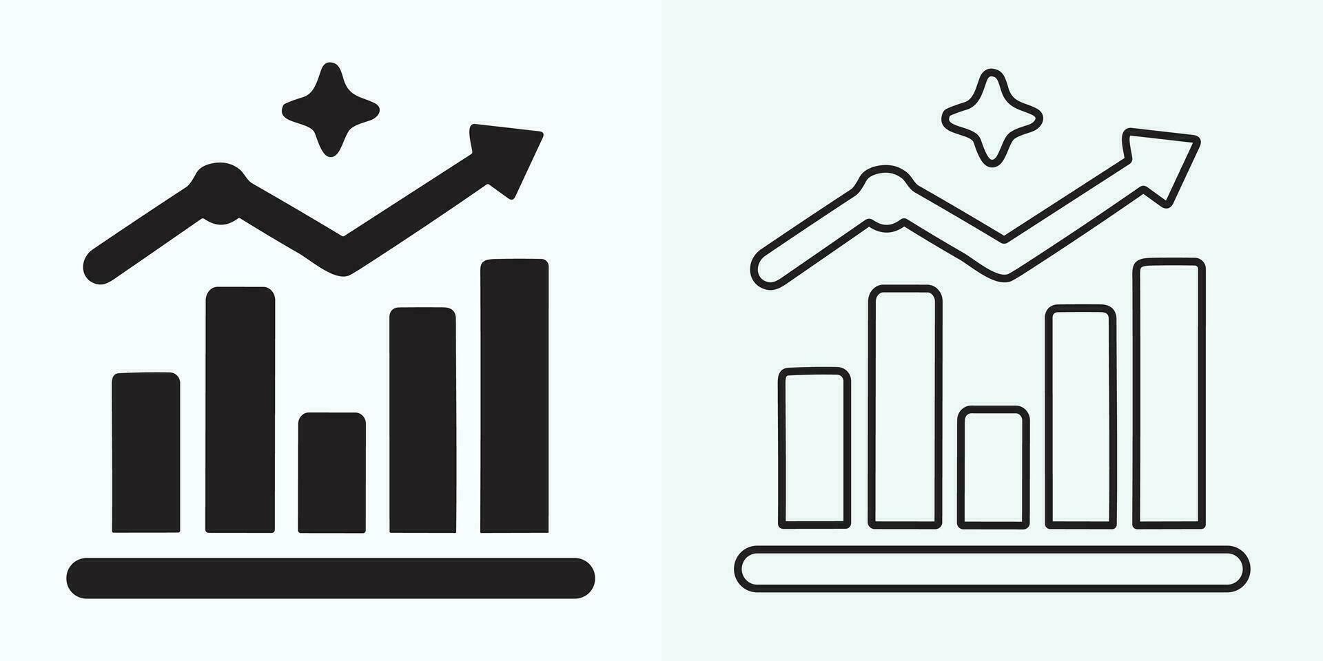 växande Graf ikon, bar Diagram ikon, infografik, utväxter Diagram samling för företag förbättring analys, diagram symbol, finansiell vinst Diagram bar vektor illustration