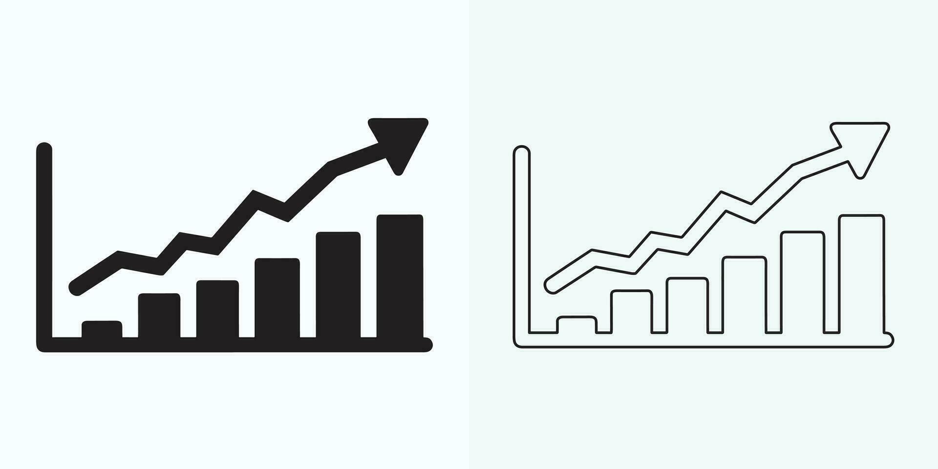 wachsend Graph Symbol, Bar Diagramm Symbol, Infografik, Wucherungen Diagramm Sammlung zum Geschäft Verbesserung Analytik, Diagramm Symbol, finanziell profitieren Diagramm Bar Vektor Illustration