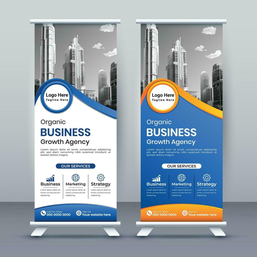 företag vertikal baner design skylt reklam broschyr rulla upp mall vektor x-banderoll och gata företag presentation flagga av bekvämlighet, stock vektor. eps - vektor