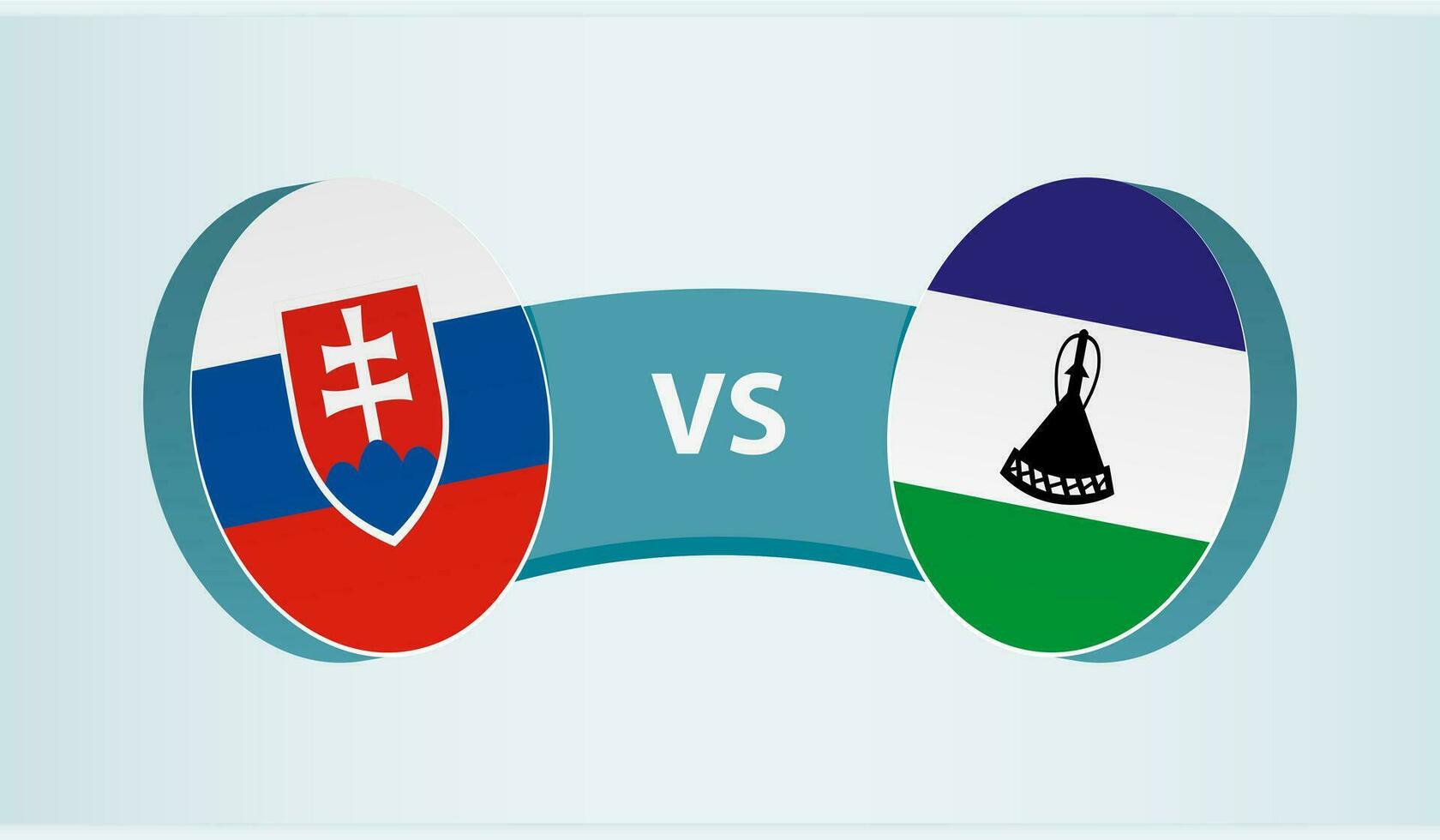 Slowakei gegen Lesotho, Mannschaft Sport Wettbewerb Konzept. vektor