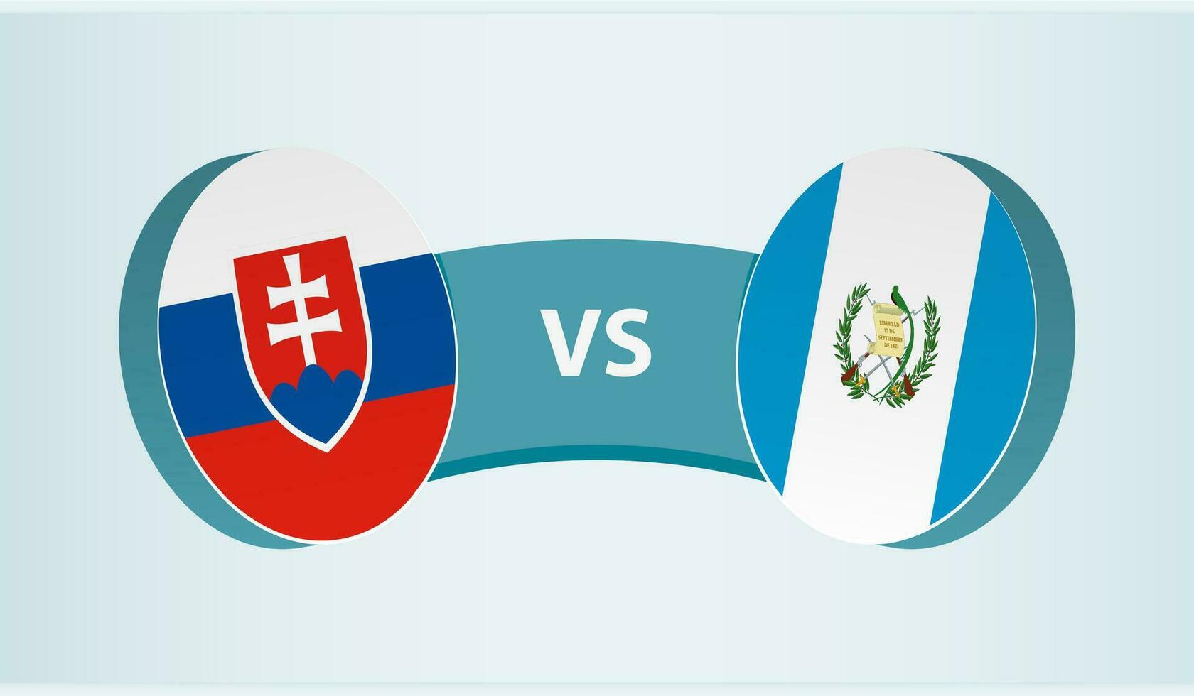 Slowakei gegen Guatemala, Mannschaft Sport Wettbewerb Konzept. vektor