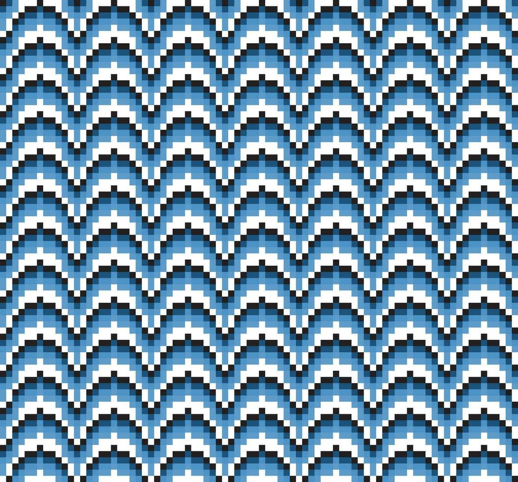 svartvit geometrisk rutnät pixel konst bakgrund modern blå abstrakt mosaik- textur vektor