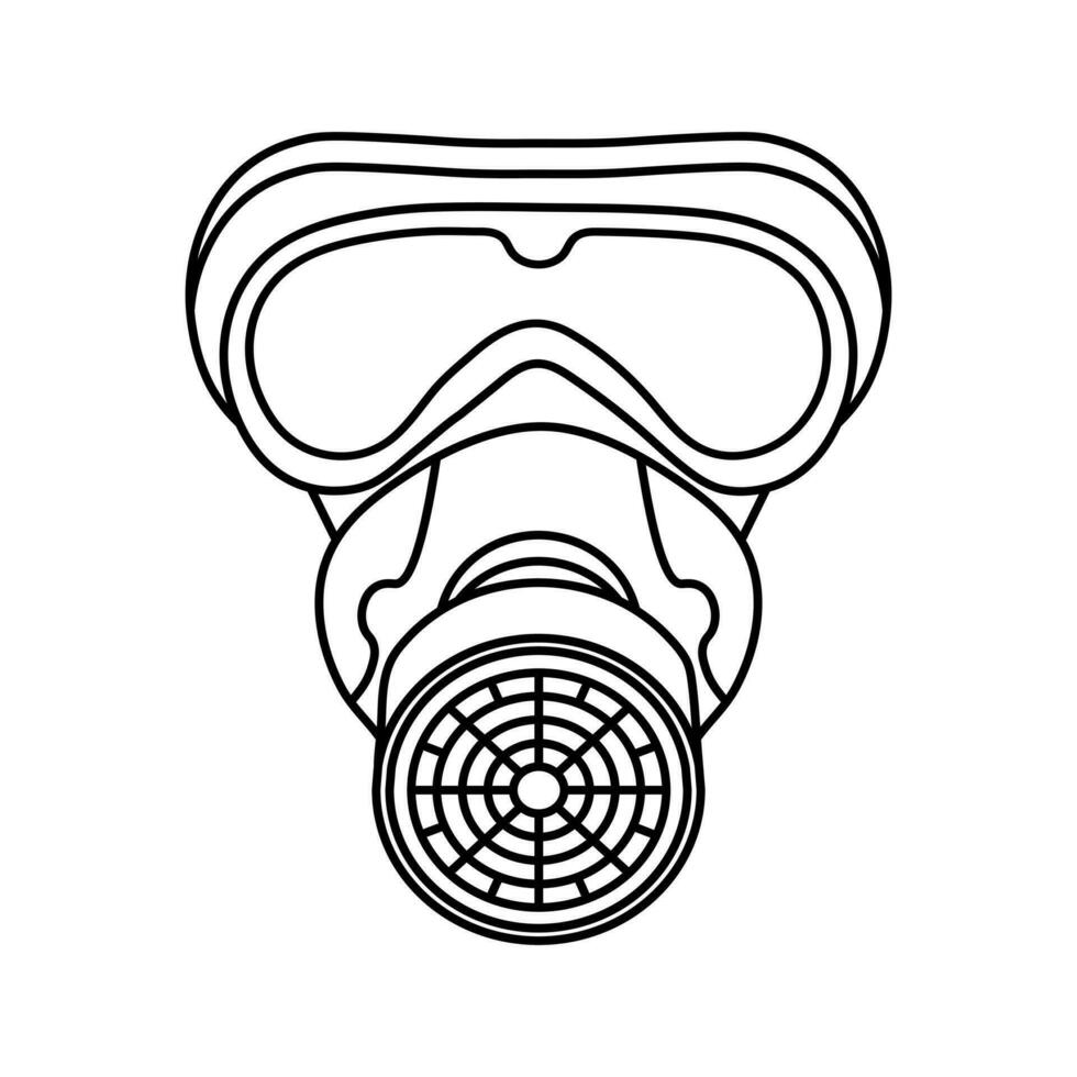 Vektor linear Sicherheit Atmung Maske Illustration