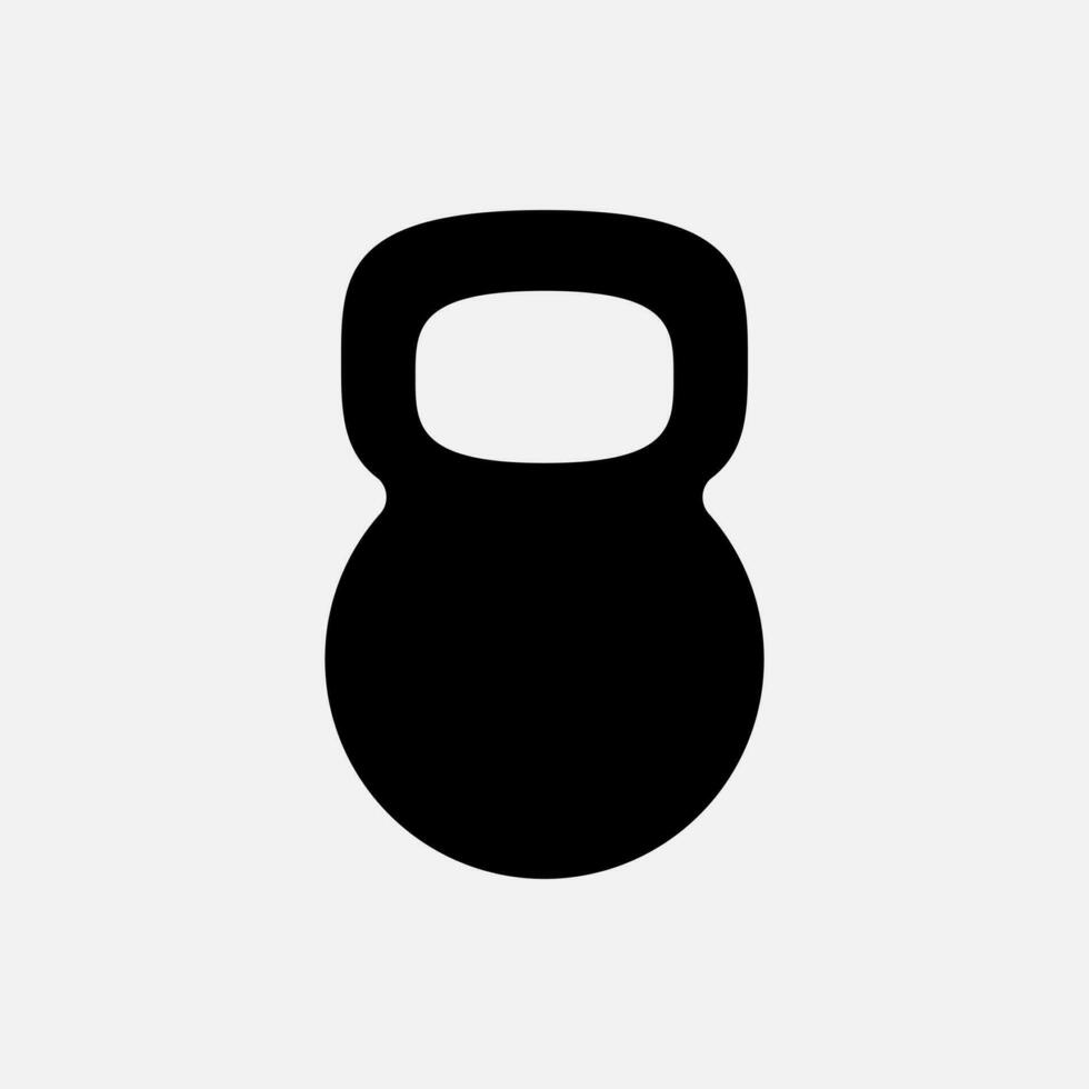 Vektor schwarz Kettlebells Silhouette Symbol