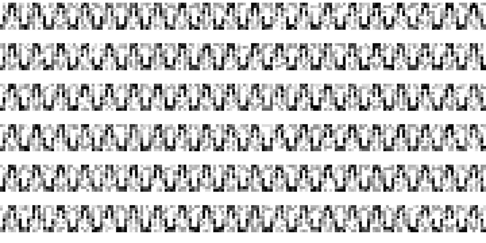 einfarbig geometrisch Gitter Pixel Kunst Hintergrund modern schwarz und Weiß abstrakt Mosaik Textur vektor