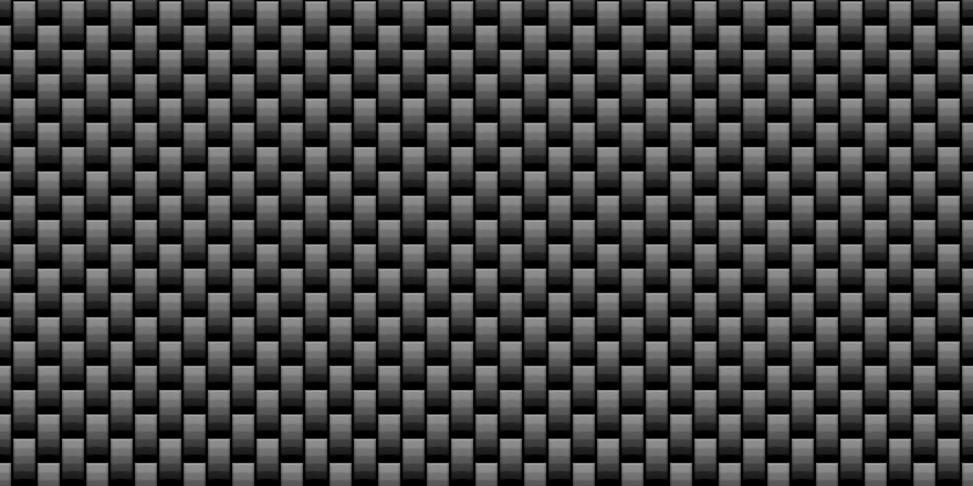 mörk svart geometrisk rutnät kol fiber bakgrund vektor