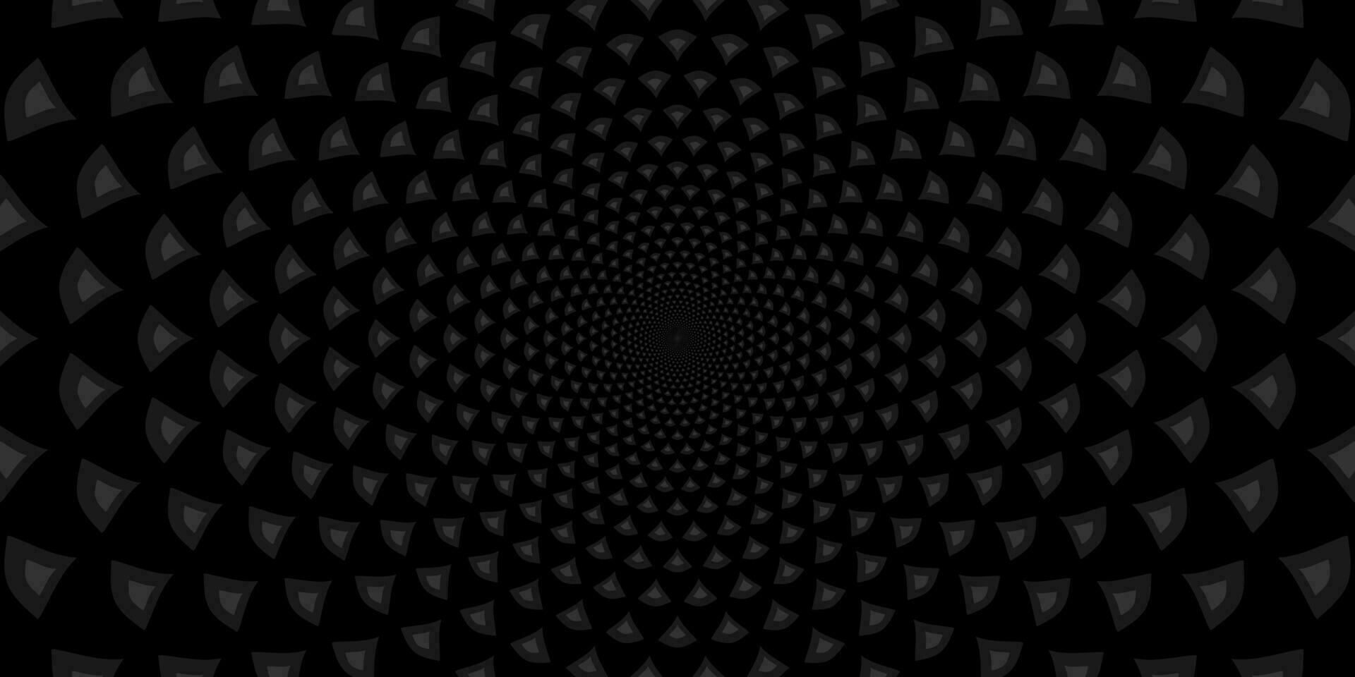 bakgrund med svart och vit trianglar. abstrakt svart tunnel. vektor illustration.