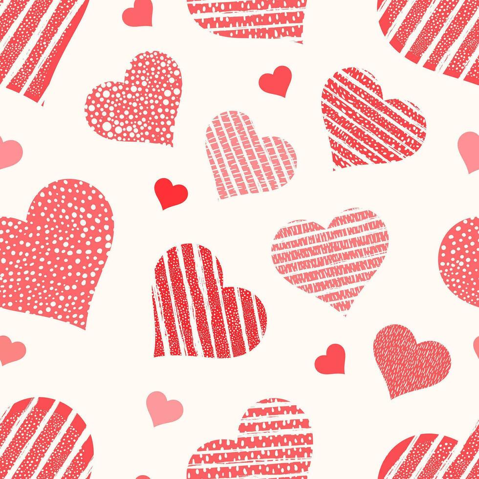 Herzen nahtlos Muster Valentinstag Tag Hintergrund vektor