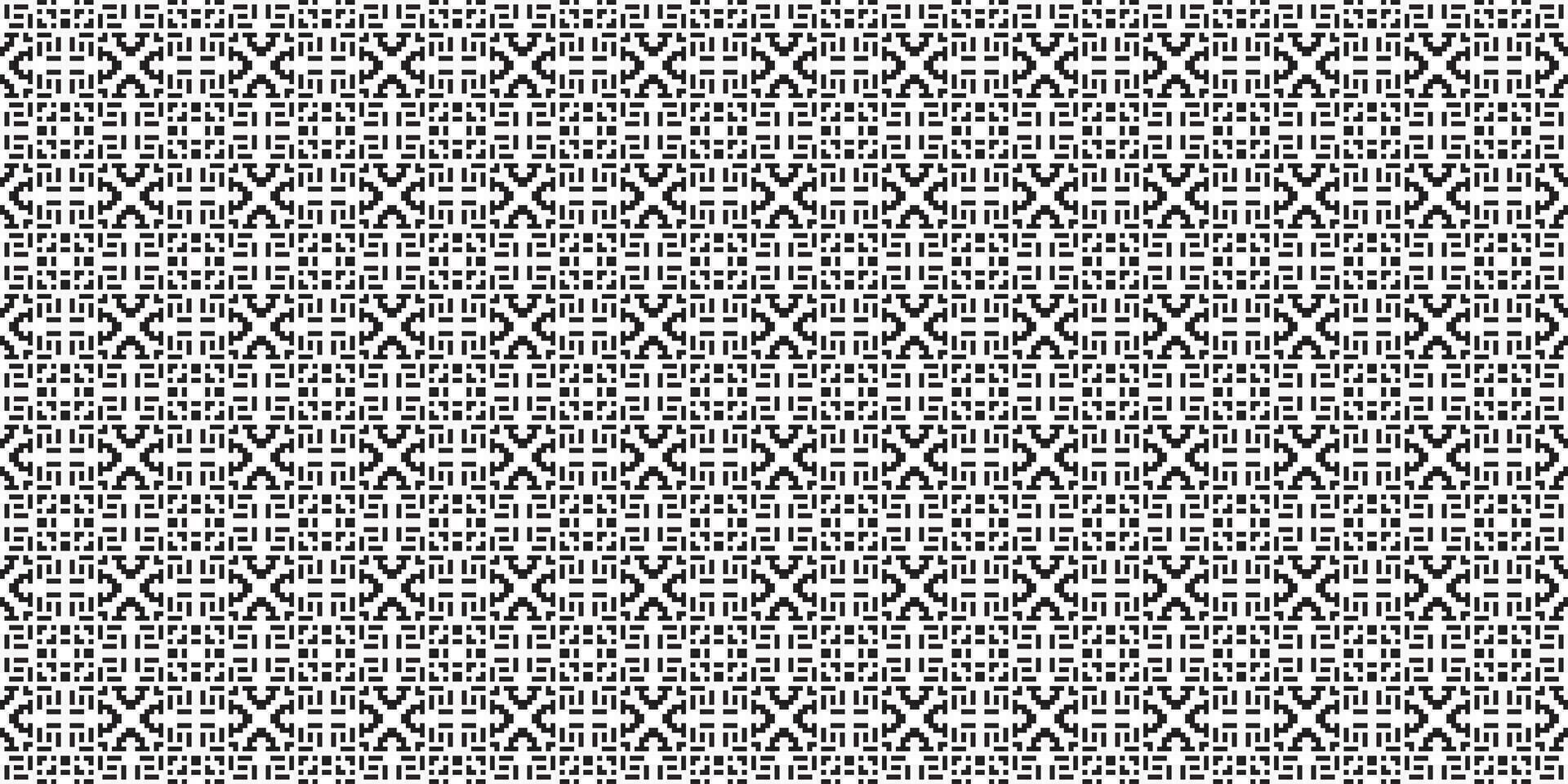 einfarbig geometrisch Gitter Pixel Kunst Hintergrund modern schwarz und Weiß abstrakt Mosaik Textur vektor