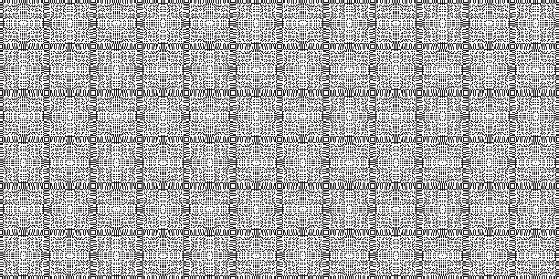 einfarbig geometrisch Gitter Pixel Kunst Hintergrund modern schwarz und Weiß abstrakt Mosaik Textur vektor