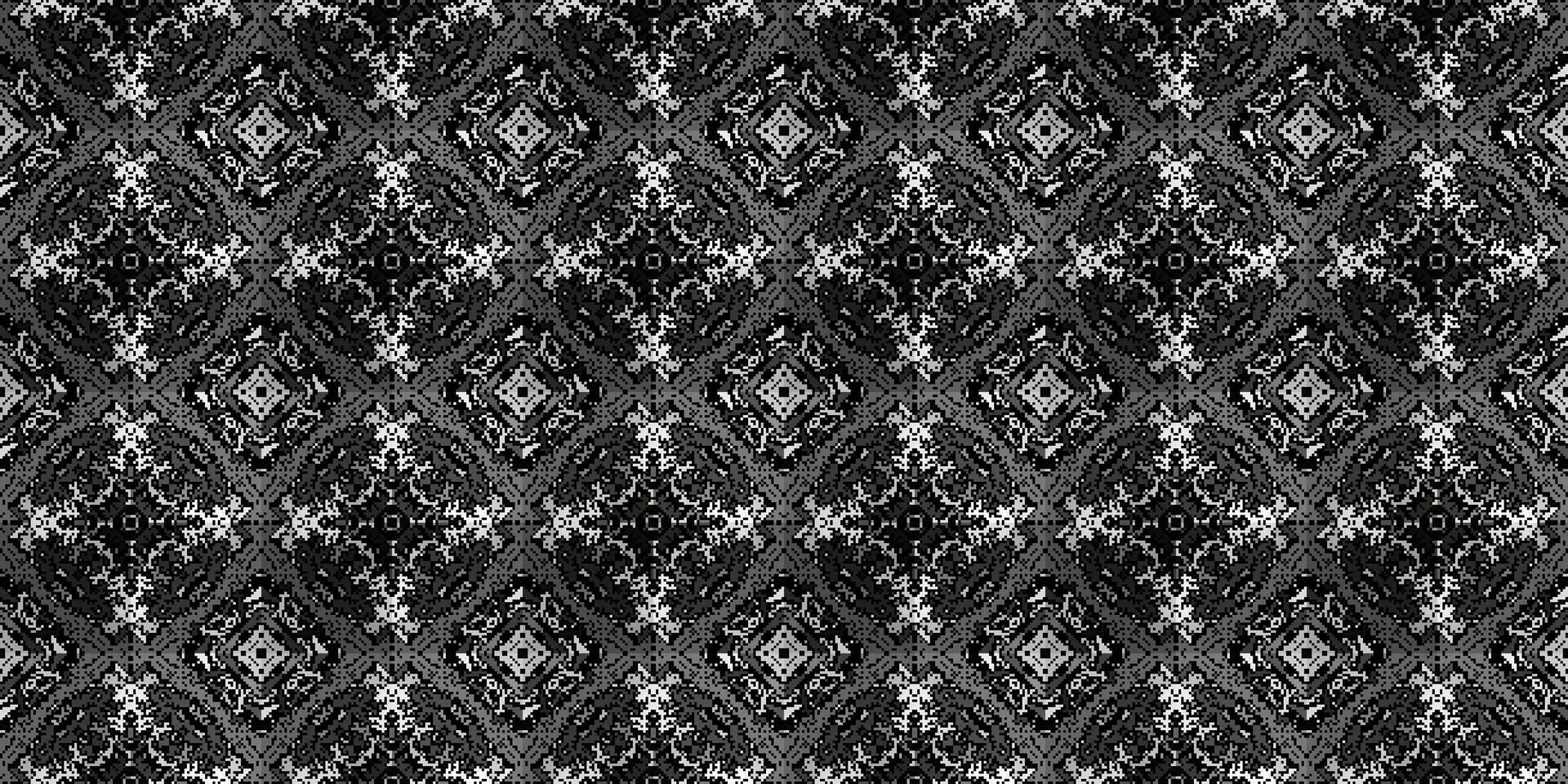 einfarbig geometrisch Gitter Pixel Kunst Hintergrund modern schwarz und Weiß abstrakt Mosaik Textur vektor