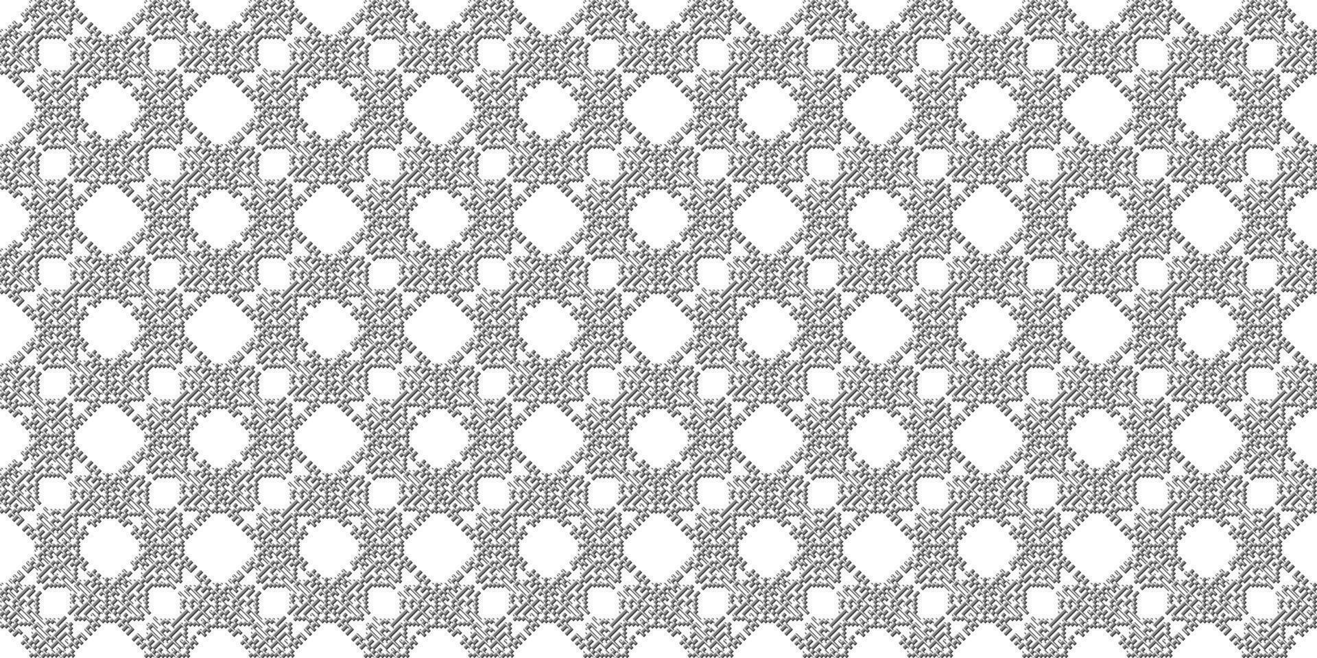 svartvit geometrisk rutnät pixel konst bakgrund modern svart och vit abstrakt mosaik- textur vektor