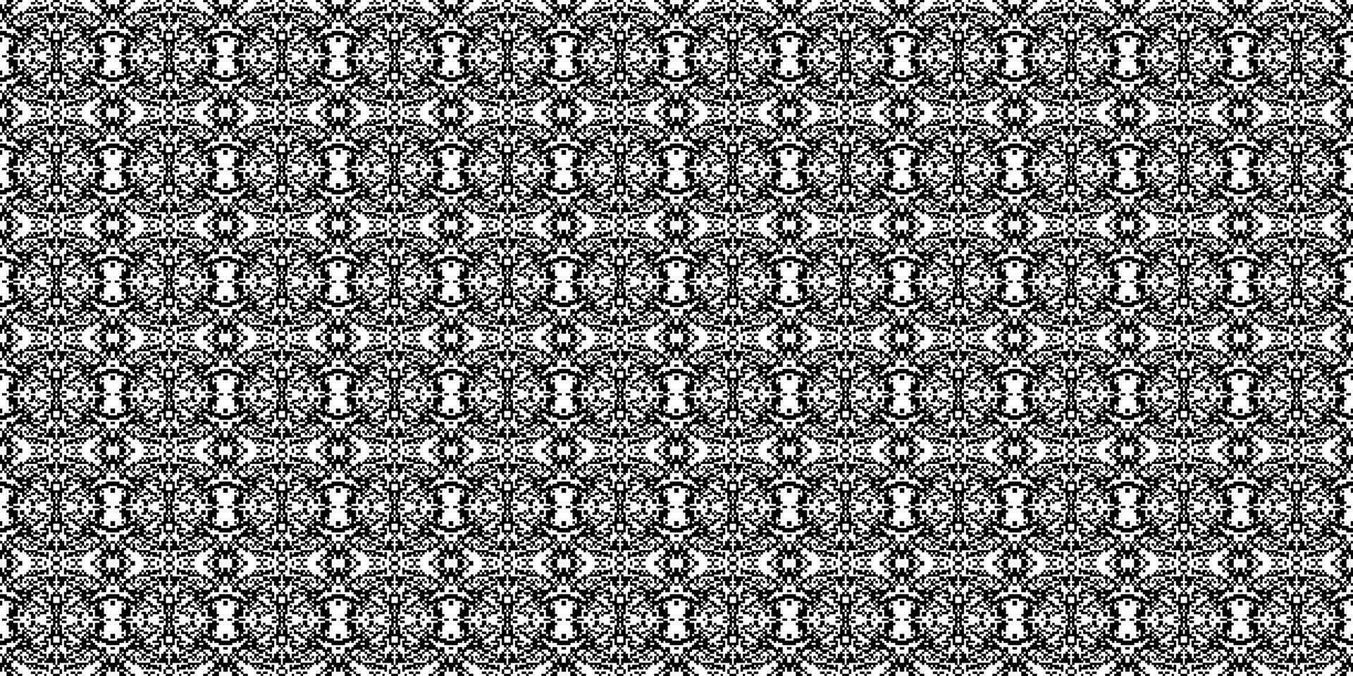 einfarbig geometrisch Gitter Pixel Kunst Hintergrund modern schwarz und Weiß abstrakt Mosaik Textur vektor