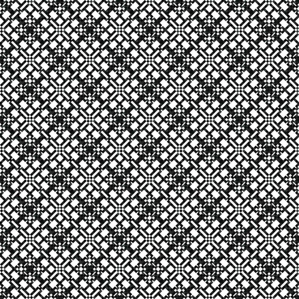 svartvit geometrisk rutnät pixel konst bakgrund modern svart och vit abstrakt mosaik- textur vektor