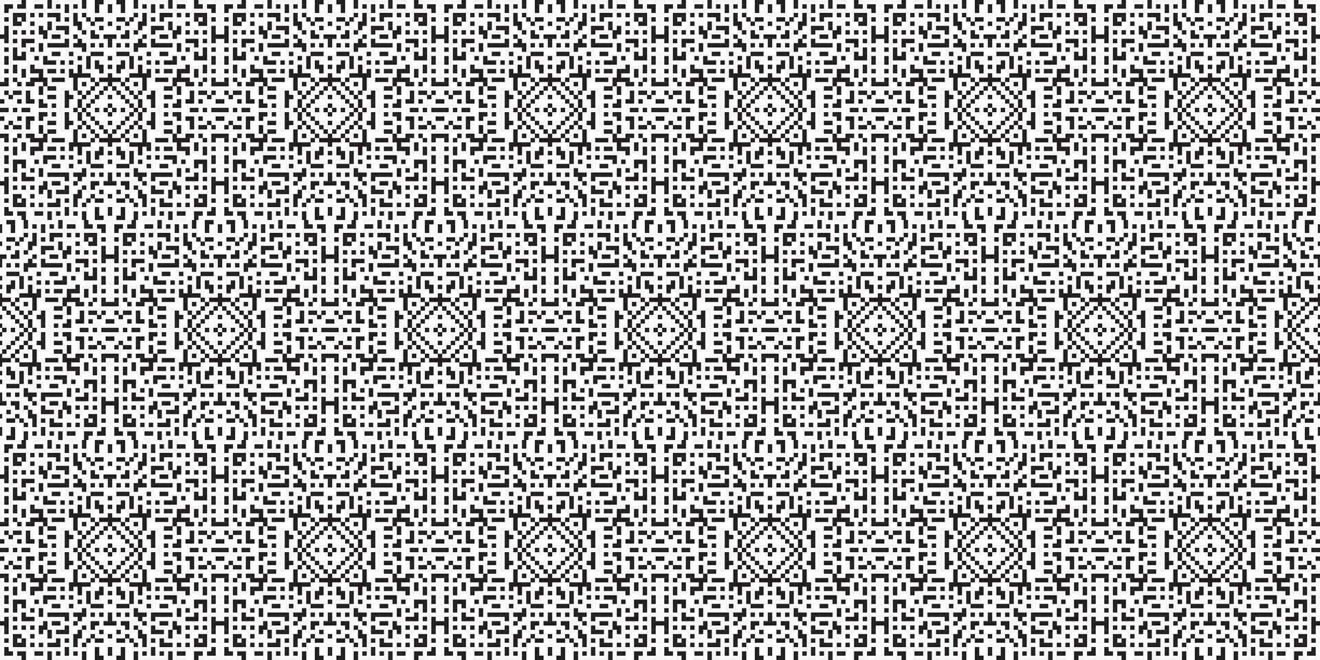 einfarbig geometrisch Gitter Pixel Kunst Hintergrund modern schwarz und Weiß abstrakt Mosaik Textur vektor