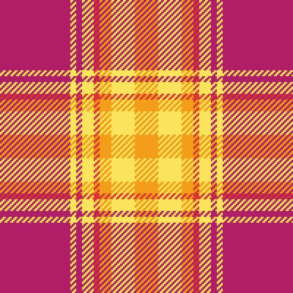 nahtlos Muster prüfen von Hintergrund Textur Textil- mit ein Vektor Tartan Stoff Plaid.