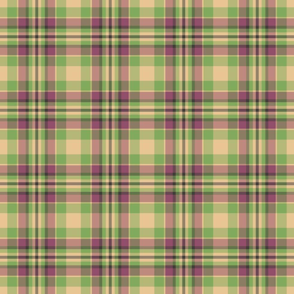 mönster tyg textur av pläd tartan textil- med en sömlös vektor kolla upp bakgrund.