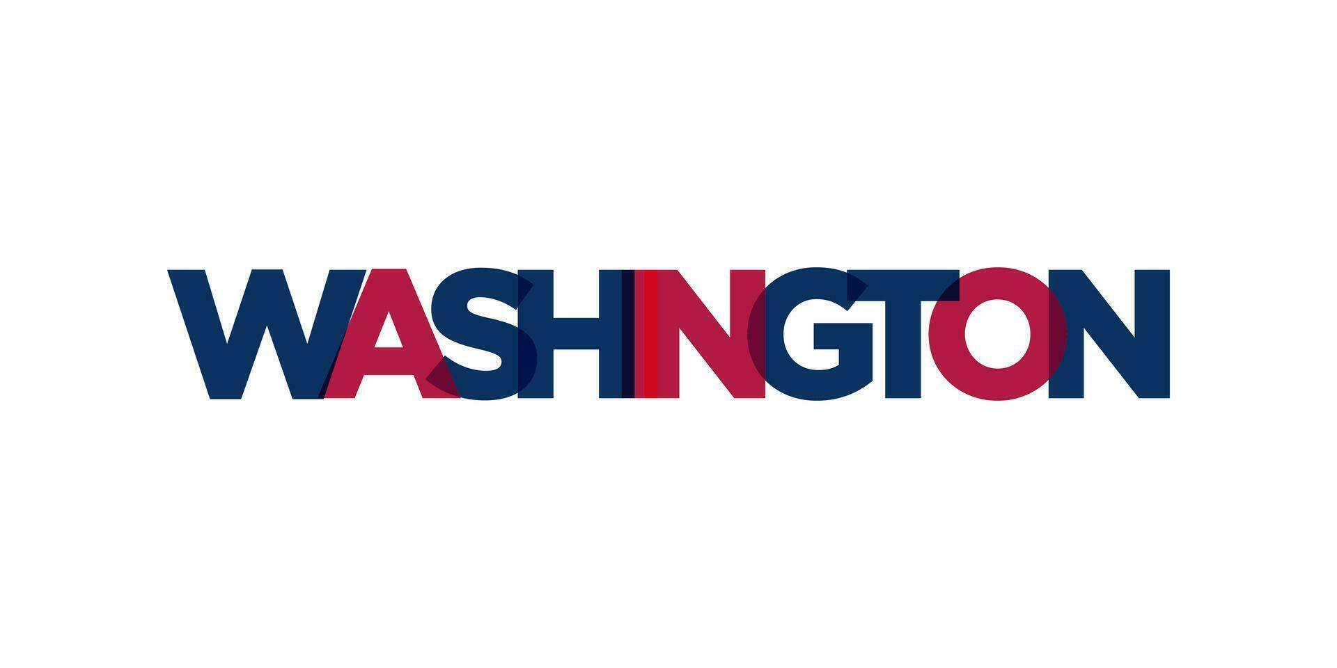 Washington, USA typografi slogan design. Amerika logotyp med grafisk stad text för skriva ut och webb. vektor