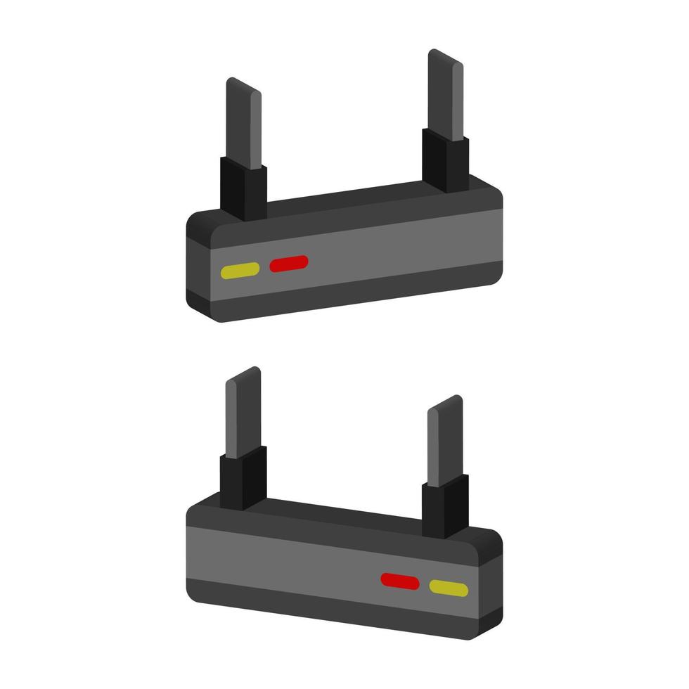 router illustrerad på vit bakgrund vektor